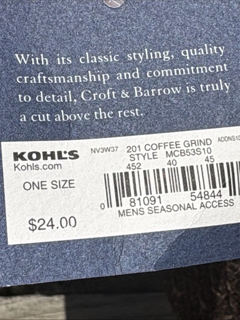 Croft & Barrow coffee grind scarf. NWT!!
